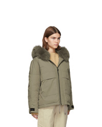 Parka grise Yves Salomon Army