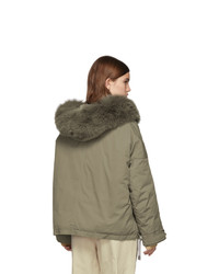 Parka grise Yves Salomon Army