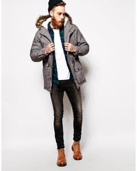 Parka grise Asos