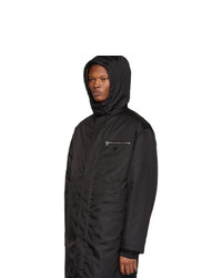 Parka noire Prada