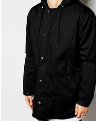 Parka noire Asos