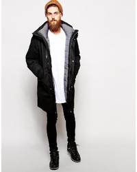 Parka noire Asos