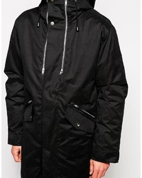 Parka noire Asos