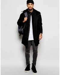 Parka noire Asos