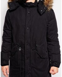 Parka noire Asos