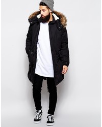 Parka noire Asos