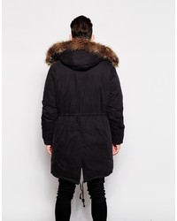 Parka noire Asos