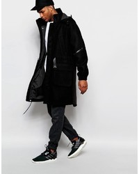 Parka noire Asos