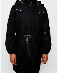 Parka noire Asos