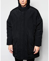 Parka noire Asos