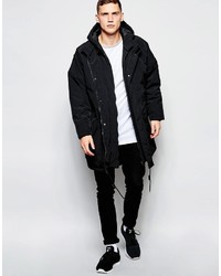 Parka noire Asos