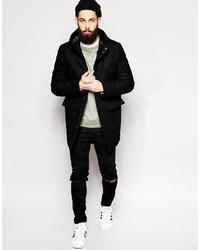 Parka noire Asos