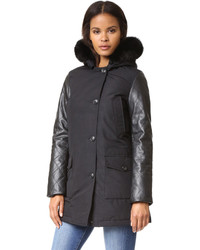 Parka noire Woolrich