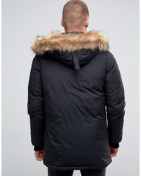 Parka noire Schott