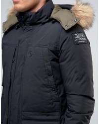 Parka noire Schott