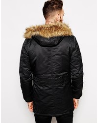 Parka noire Schott