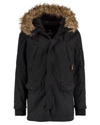 Parka noire Superdry