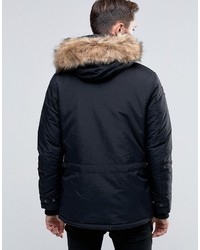 Parka noire Schott