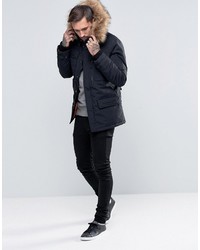 Parka noire Schott