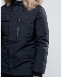 Parka noire Schott