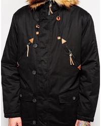 Parka noire Farah