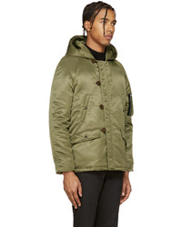 Parka olive Saint Laurent