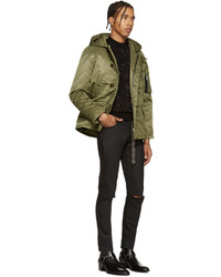 Parka olive Saint Laurent