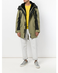 Parka olive Yves Salomon Homme