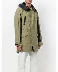 Parka olive Yves Salomon Homme