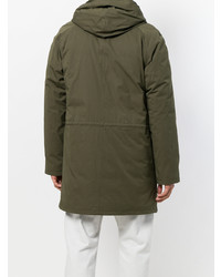 Parka olive Yves Salomon Homme