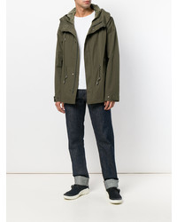 Parka olive Yves Salomon Homme