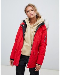Parka rouge New Look