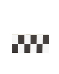 Pochette à carreaux blanche et noire Serpui