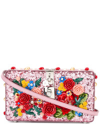 Pochette à fleurs rose Dolce & Gabbana