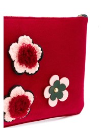 Pochette à fleurs rouge Alila