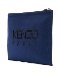 Pochette brodée bleu marine Kenzo