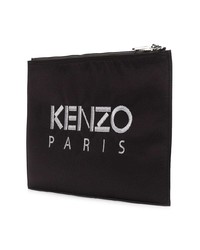 Pochette brodée noire Kenzo