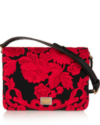 Pochette brodée rouge Dolce & Gabbana