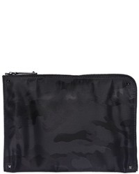 Pochette camouflage noire