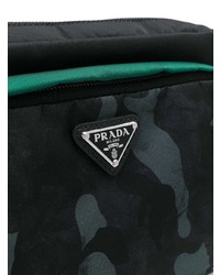 Pochette camouflage noire Prada