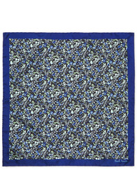 Pochette de costume à fleurs bleu marine Paul Smith