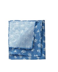Pochette de costume à fleurs bleue Asos
