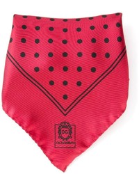 Pochette de costume á pois rouge Dolce & Gabbana