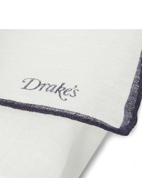 Pochette de costume blanche Drakes