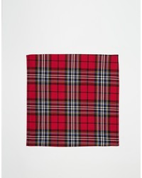 Pochette de costume écossaise rouge Asos