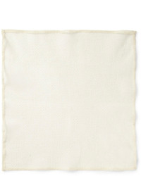 Pochette de costume en coton blanche