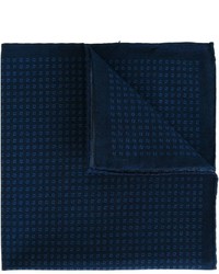 Pochette de costume en coton imprimée bleu marine