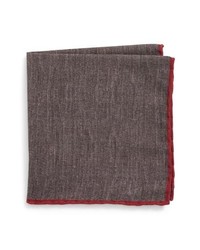 Pochette de costume en laine gris foncé