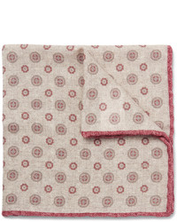 Pochette de costume en laine imprimée