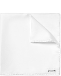 Pochette de costume en soie blanche